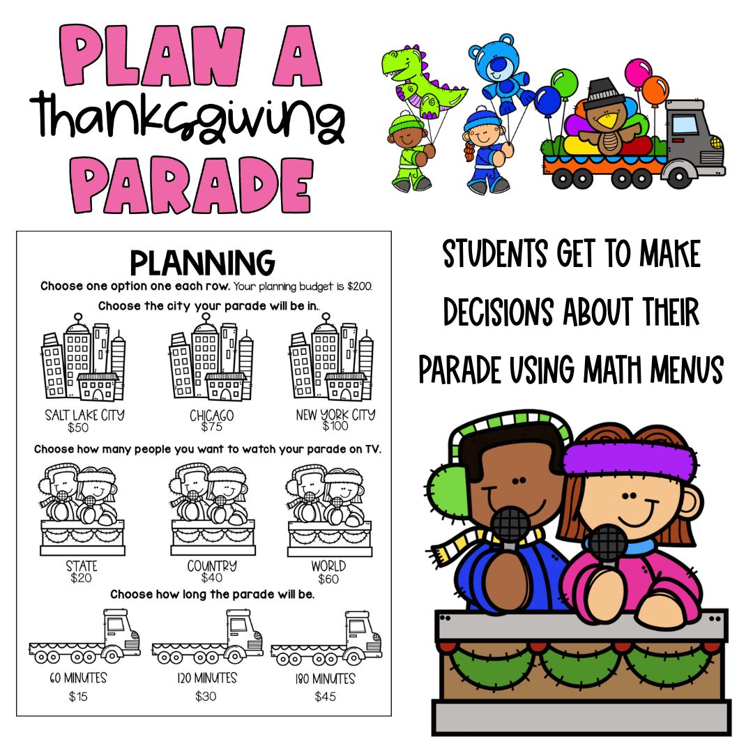 PBL Math Project | Plan the Thanksgiving Day Parade | Real World Math Application