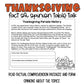 Thanksgiving Activities | Fact and Opinion Game | Reading Comprehension