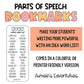 Parts of Speech Bookmarks | Fall Theme | Word Choice | Student Gift