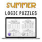 Summer Theme | Math Logic Puzzles | Test Prep