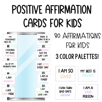 Classroom Decor | Positive Affirmation Sayings Cards for Students