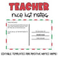 EDITABLE Positive Nice List Notes Home | Christmas Theme | Parent Communication
