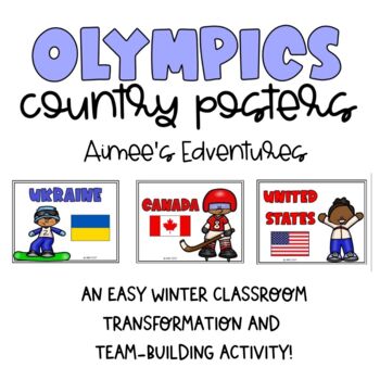 Winter Olympics | Posters | Classroom Decor | Social Studies Activities